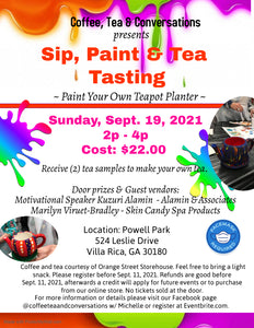 Celebrating September Self-Care Awareness Month with Sip, Paint & Tea Tasting