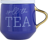 "SPILL THE TEA" MUG SET + GOLD SPOON